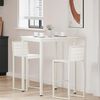 vidaXL Bar Table White 80 x 80 x 105 cm Solid Pine Wood