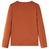 Kids' T-shirt with Long Sleeves Cognac 128