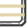 vidaXL Bed Frame without Mattress Black Metal 90x200 cm