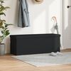 vidaXL Storage Bench Foldable Black PVC