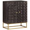 vidaXL Sideboard Black 60x35x75 cm Solid Mango Wood