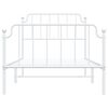 vidaXL Metal Bed Frame without Mattress with Footboard White 100x200cm