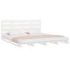 vidaXL Bed Frame without Mattress White Solid Wood Pine Small Double