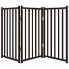 vidaXL Dog Gate Foldable 3 Panels Black 150 cm Solid Wood Fir