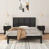 vidaXL Wall Headboard Black 146x3x63 cm Solid Wood Pine