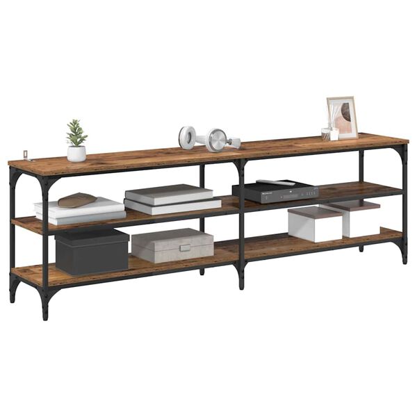 vidaXL TV Cabinet Old Wood 160 x 30 x 50 cm Engineered Wood and Iron