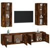 vidaXL 4 Piece TV Cabinet Set Smoked Oak Engineered Wood