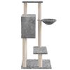 vidaXL Cat Tree with Sisal Scratching Posts Light Grey 108.5 cm