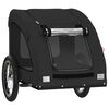 vidaXL Pet Bike Trailer Black Oxford Fabric and Iron