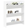vidaXL Wall Shoe Cabinet White 80x18x90 cm Engineered Wood
