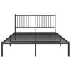 vidaXL Metal Bed Frame without Mattress with Headboard Black 140x200cm