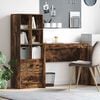 vidaXL Desk with Drawer 2 pcs Smoked Oak