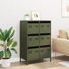 vidaXL Highboard Olive Green 68x39x101.5 cm Steel