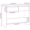 vidaXL Console Table Artisan Oak 100x35x76.5 cm Engineered Wood