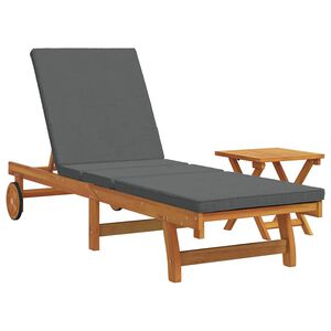 vidaXL Sun Lounger 2 pcs Solid Acacia Wood Brown