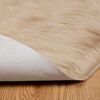 vidaXL Faux Sheepskin Rug Tafalla Beige Ø 100 cm Polyester