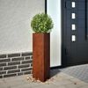 vidaXL Garden Planters 2 pcs Triangular 30x26x75 cm Weathering Steel