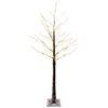 vidaXL Snow-Covered LED Christmas Tree Brown 22 x 22 x 150 cm Plastic