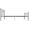 vidaXL Bed Frame without Mattress Grey Metal 140x200 cm