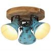 vidaXL Ceiling Lamp 25 W Distressed Blue 35x35x25 cm E27