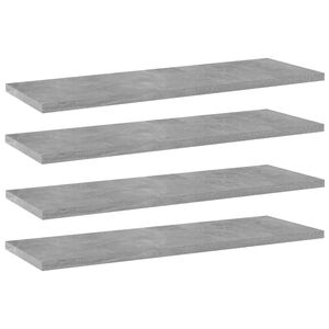 vidaXL Bookshelf Boards 4 pcs Concrete Grey 60x20x1,5 cm Engineered Wood