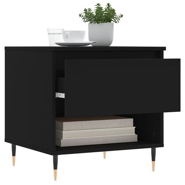 vidaXL Coffee Tables 2 pcs Black 50x46x50 cm Engineered Wood