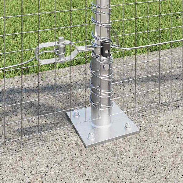 vidaXL Fence Post Silver 50 x 0.8 m (25 x 25 mm mesh) Steel