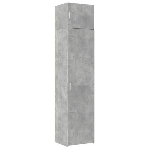 vidaXL Slim Storage Cabinet Concrete Grey 50x42.5x225 cm Engineered Wood