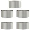 vidaXL Planter Ring 5 pcs Silver 40 x 40 x 20 cm Stainless Steel