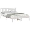 vidaXL Bed Frame with Headboard White 120 x 200 cm Solid Pine Wood