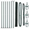 vidaXL Welded Wire Fence with Concrete Base 10 x 1.5 m (W x H)