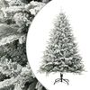 vidaXL Artificial Christmas Tree | Green with white flocking | PVC and PE, Steel