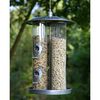 dobar 3-Chamber Bird Feeder Silver