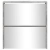 vidaXL Shoe Cabinet with Mirror 2-Layer Concrete Grey 63x17x67 cm