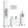 vidaXL 4 Piece Bathroom Furniture Set High Gloss White Engineered Wood