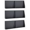 vidaXL Retaining Wall 6 pcs 60 x 12 x 30 cm Steel Anthracite
