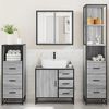 vidaXL 4&nbsp;Piece Bathroom Furniture Set&nbsp;Grey Sonoma Engineered Wood