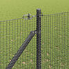 vidaXL Fence Post Grey 50 x 1.4 m (16 x 16 mm mesh) Steel and PVC
