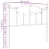 vidaXL Metal Replace Headboard Black 100 cm