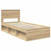 vidaXL Bed Frame with Headboard Sonoma Oak 90 x 200 cm Engineered wood