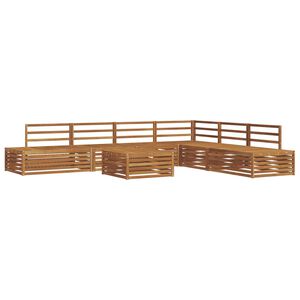 vidaXL 8 pcs Outdoor Sofa Set Solid Acacia Wood Natural