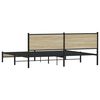 vidaXL Metal Bed Frame without Mattress Sonoma Oak 200x200 cm