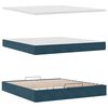 vidaXL Ottoman Bed with Mattresses Dark Blue 180x200cm Velvet