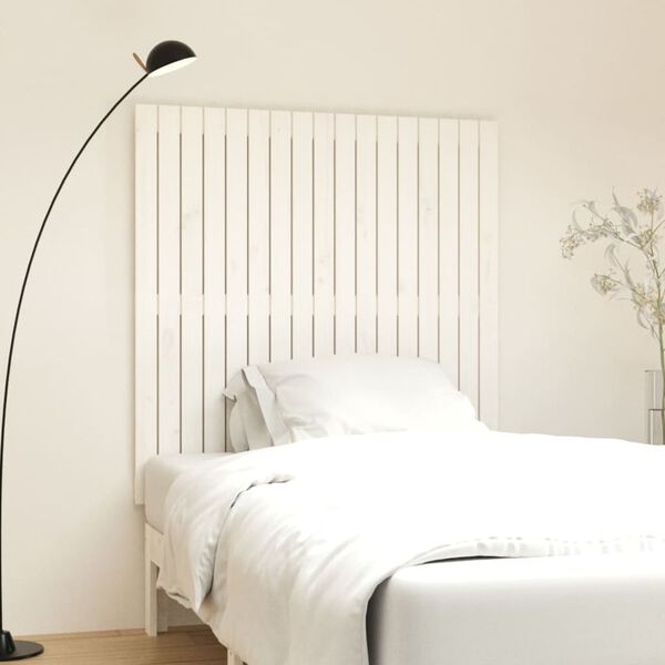 vidaXL Wall Headboard White 108x3x110 cm Solid Wood Pine