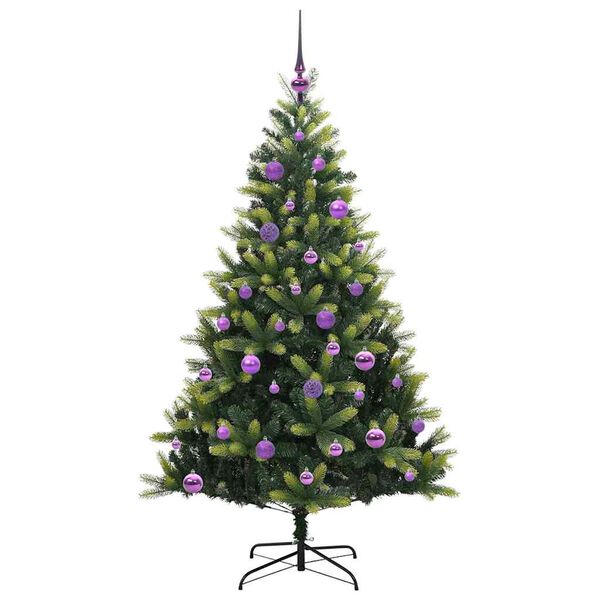 vidaXL Artificial Hinged Christmas Tree 150 LEDs Green 150 cm