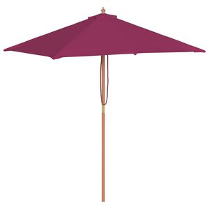 vidaXL Garden Parasol with Wooden Pole 150x200 cm Bordeaux Red
