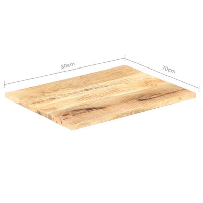 vidaXL Table Top Solid Mango Wood 25-27 mm 80x70 cm