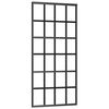vidaXL Sliding Door with Hardware Set Black 90x205 cm ESG Glass