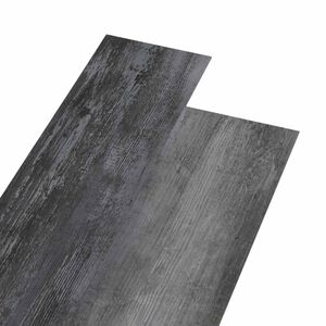 vidaXL Self-adhesive Flooring Plank 32 pcs Shiny Grey 4.46 m&sup2; PVC