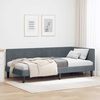 vidaXL Corner Bed Frame with Headboard Dark Grey 90 cm x 200 cm Velvet